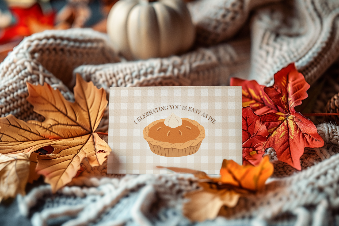Celebrating You Is Easy As Pie Notecard with Envelope