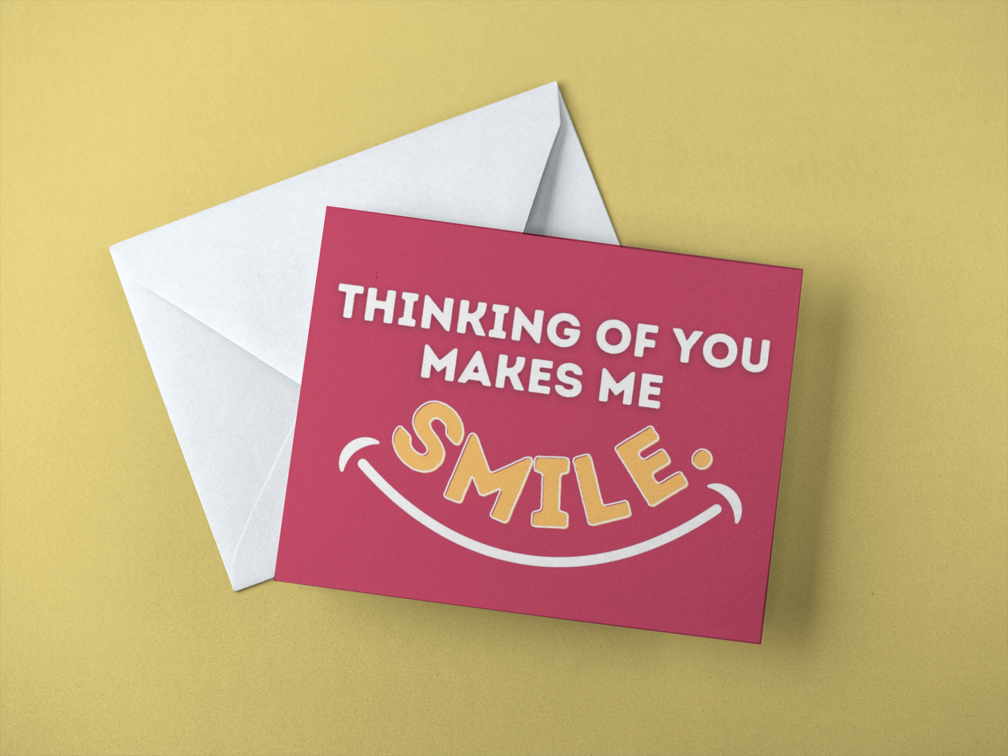 Thinking of You Makes Me Smile Notecard