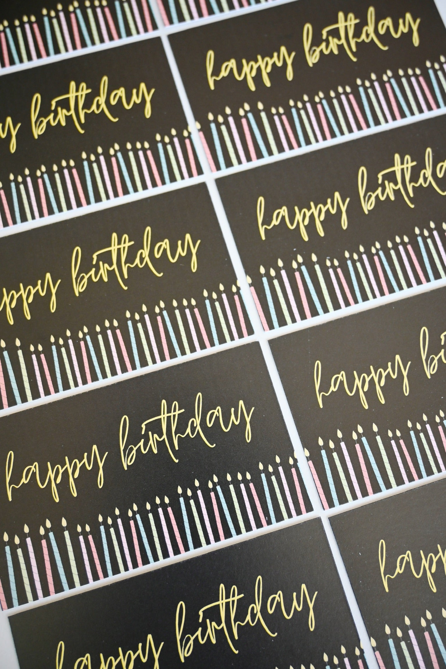 Happy Birthday Gift Card Tag Set of 10 with envelopes