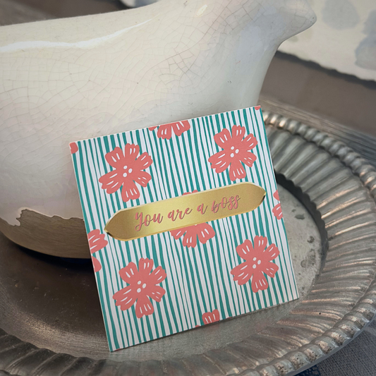 You Are A Boss Square Gift Card (2.5"x2.5")