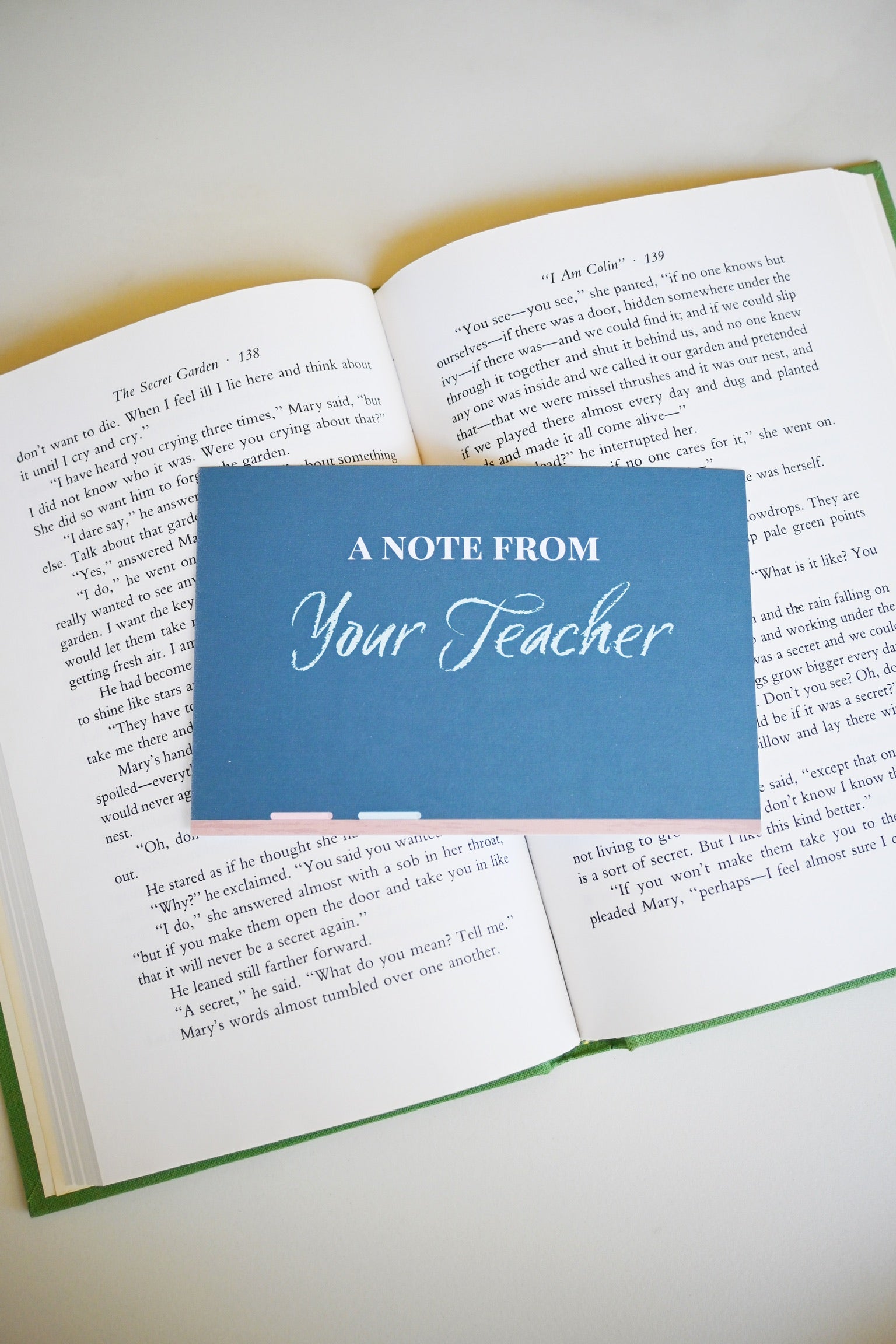 A Note From Your Teacher (Set of 25 Notecards and envelopes)