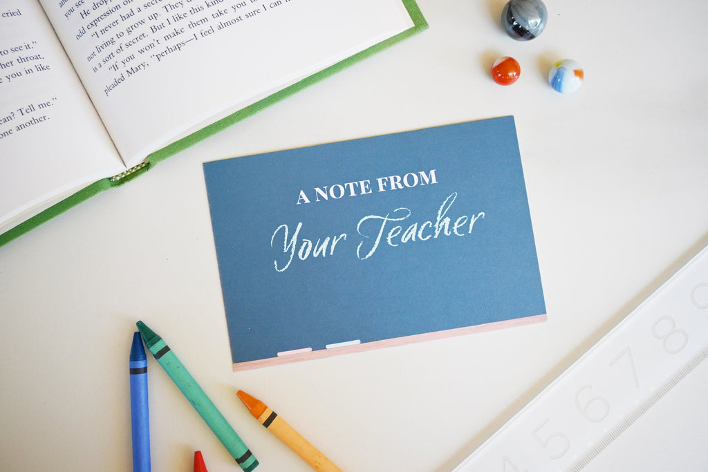 A Note From Your Teacher (Set of 25 Notecards and envelopes)