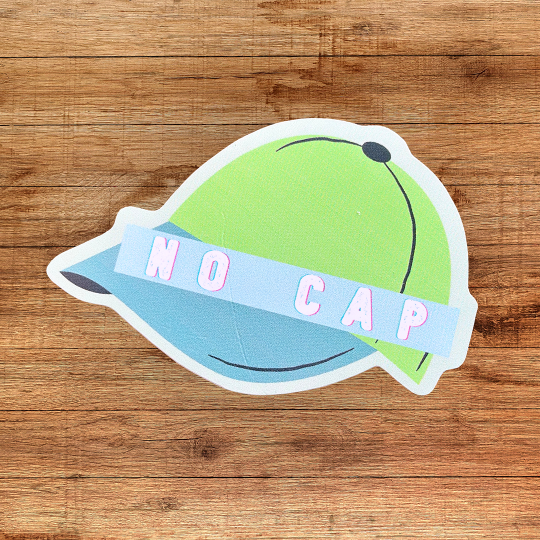 No Cap Sticker (Pink/Orange or Green/Blue)