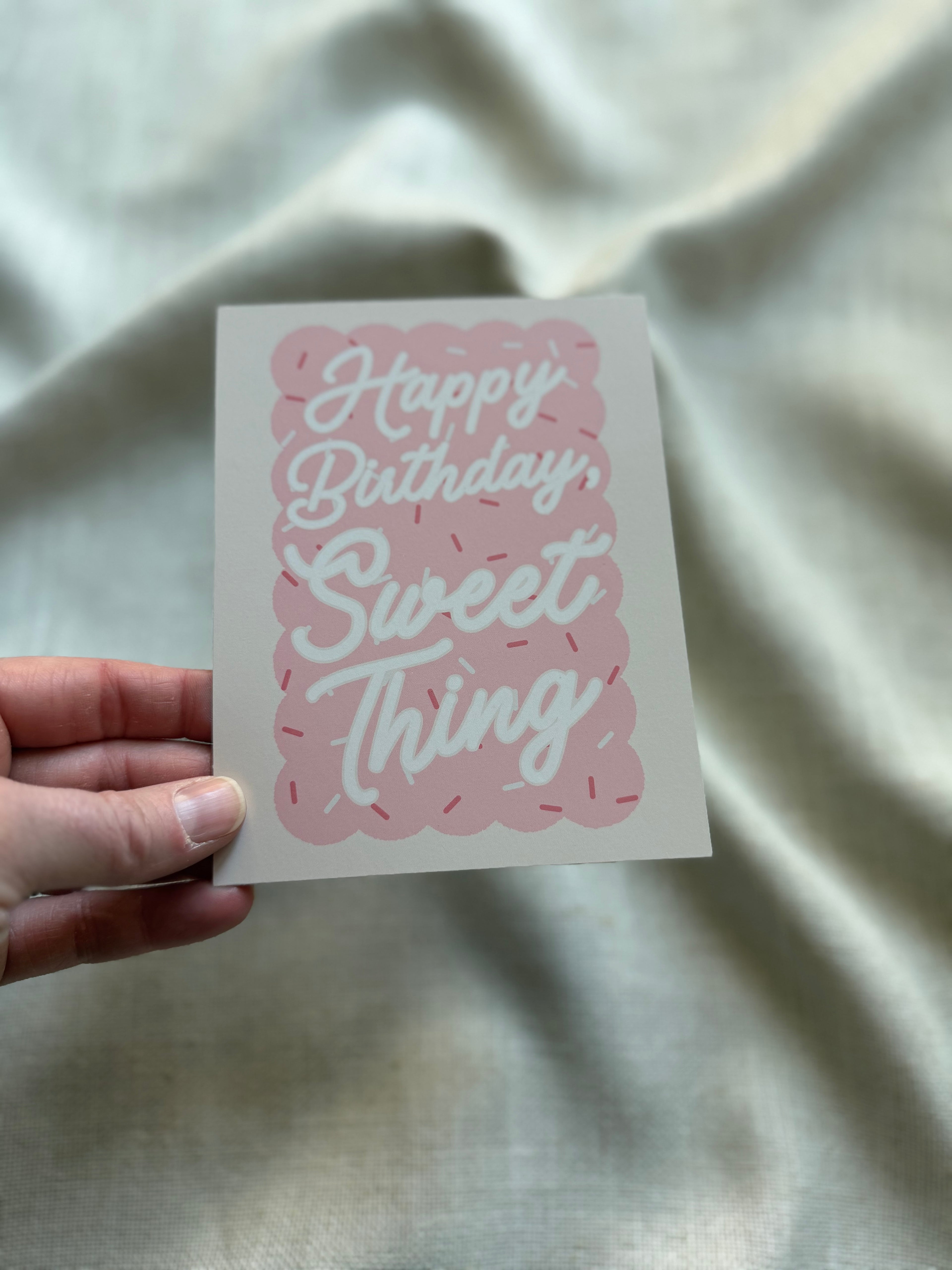 Happy Birthday Sweet Thing Notecard with Envelope