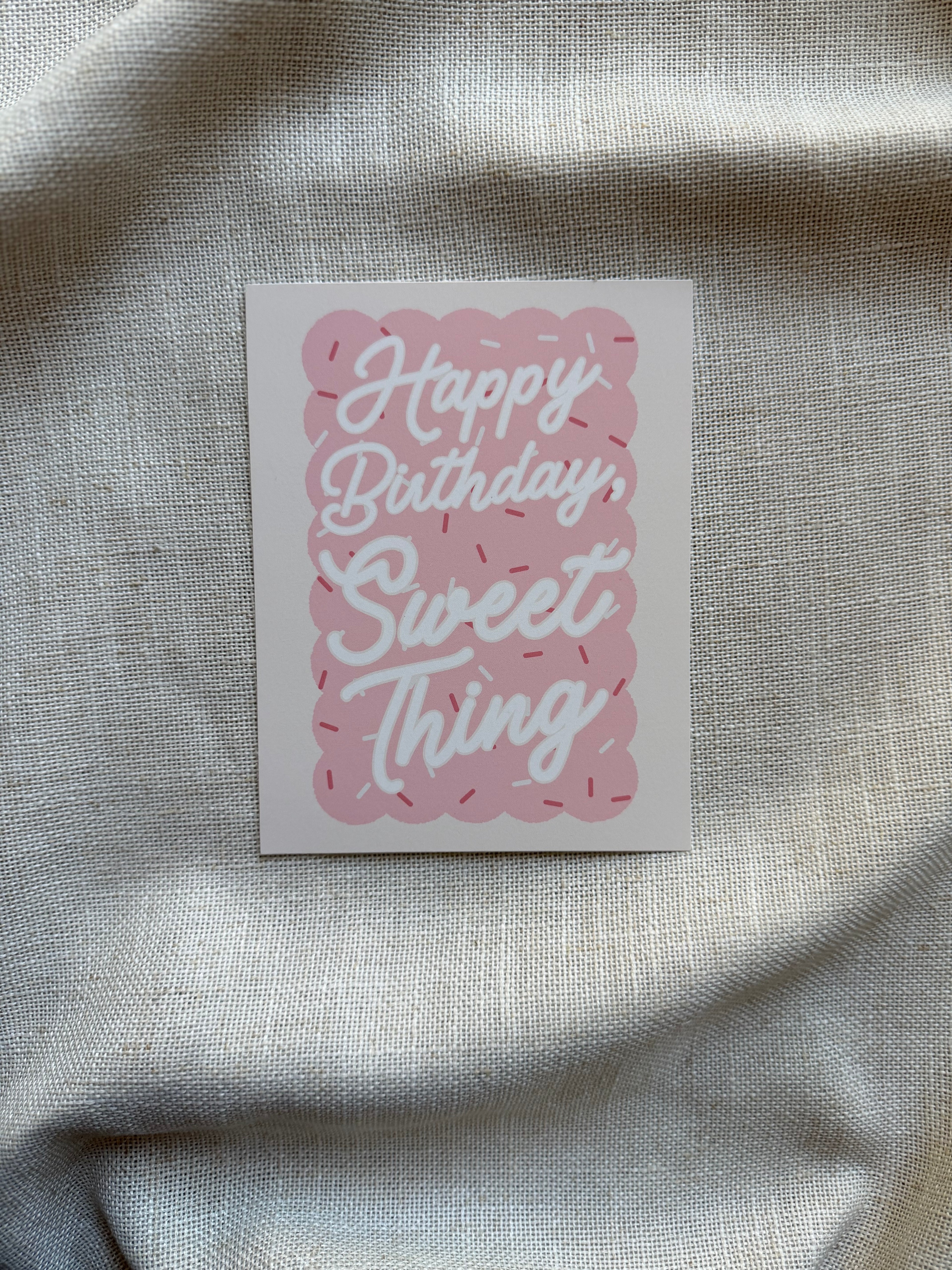 Happy Birthday Sweet Thing Notecard with Envelope