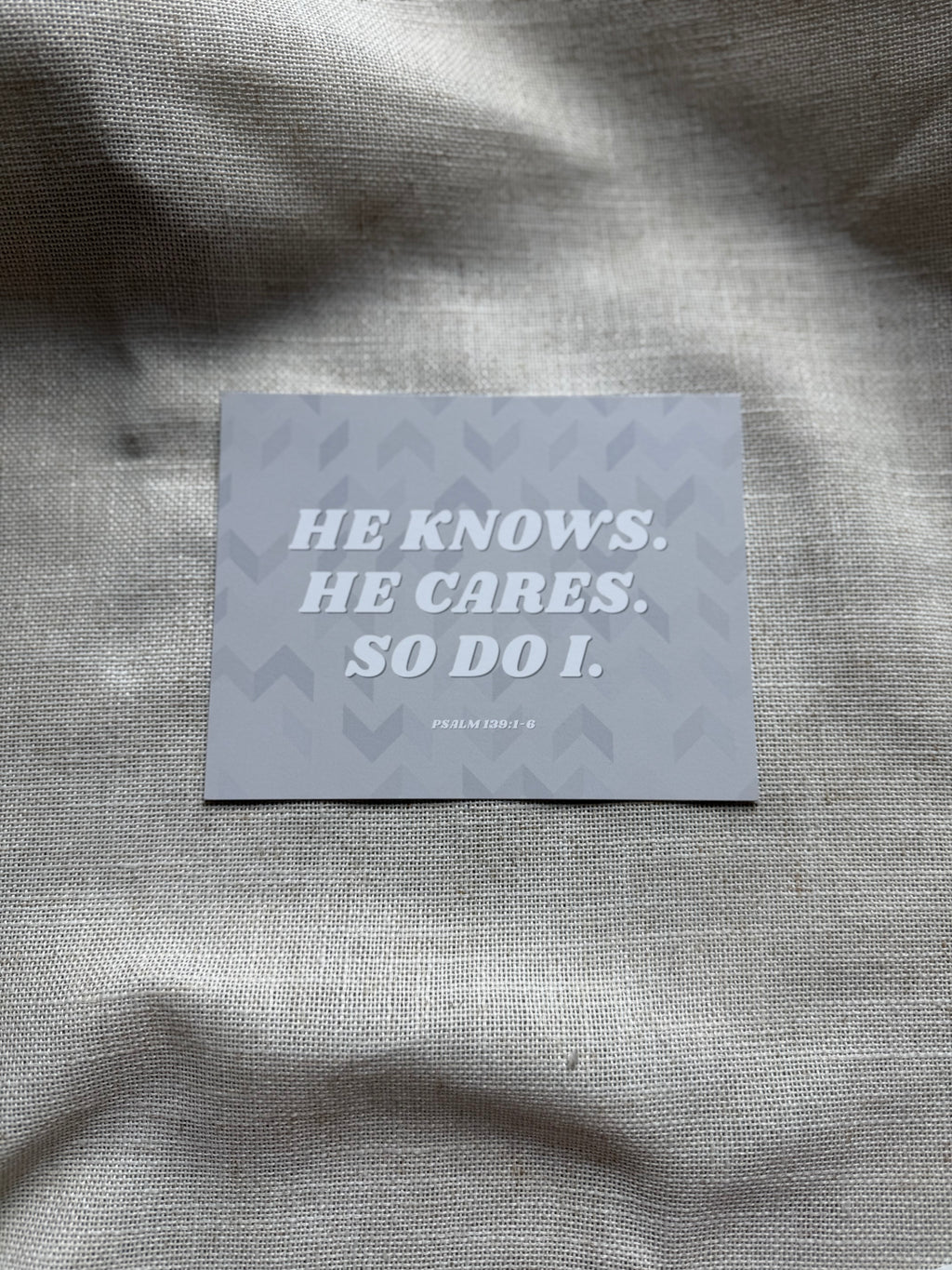 He Knows He Cares So Do I Notecard