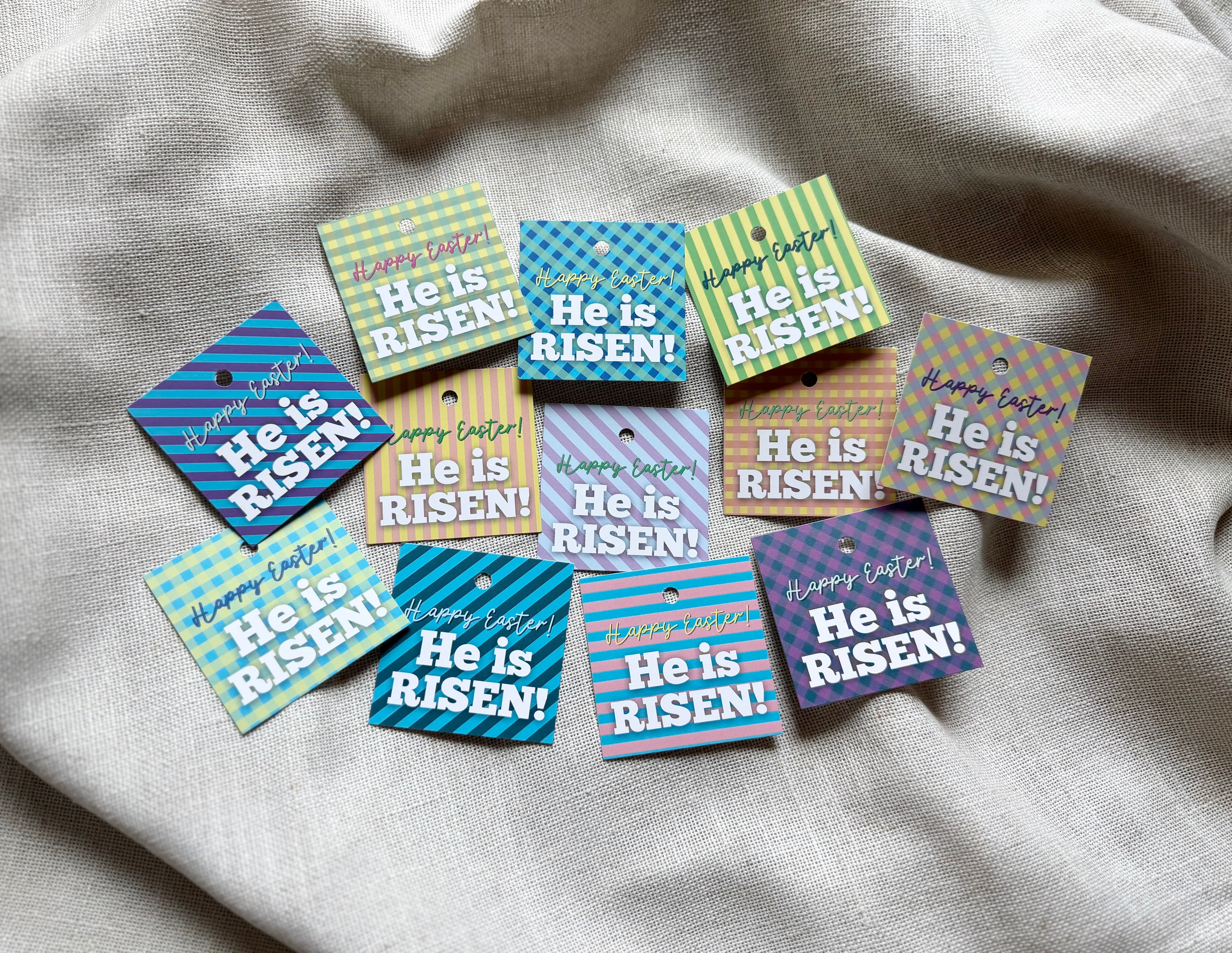 Easter Gift Tags- He Is Risen (set of 12)