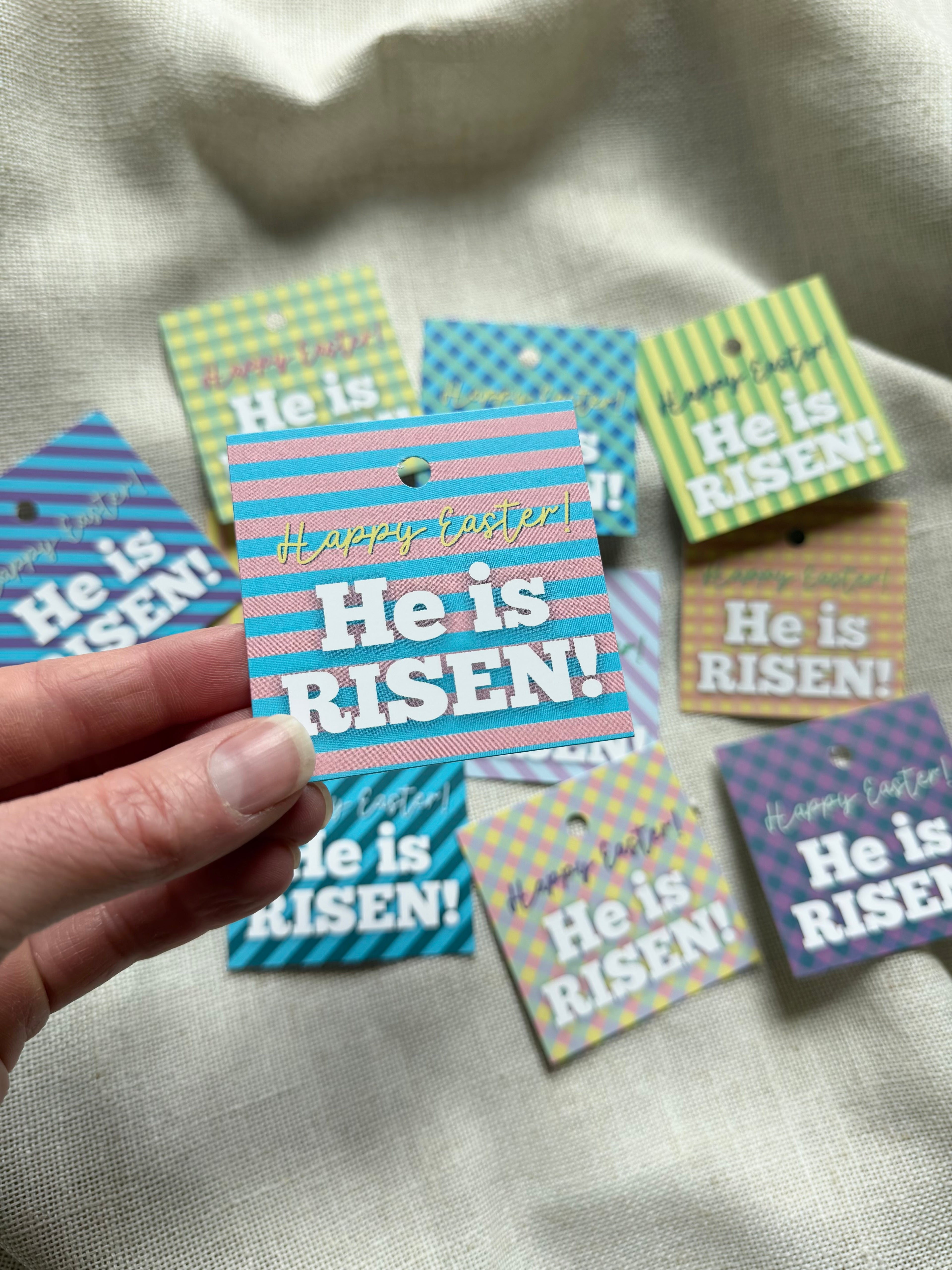Easter Gift Tags- He Is Risen (set of 12)
