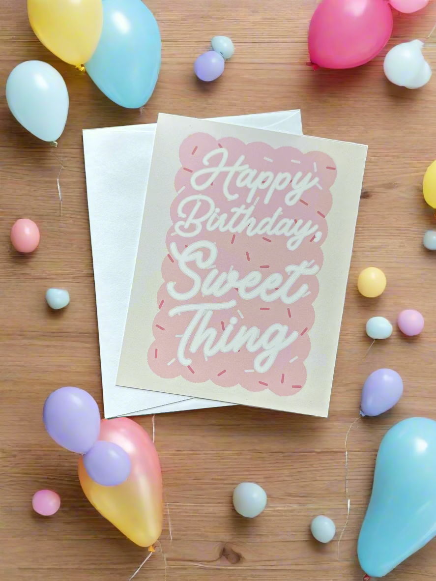 Happy Birthday Sweet Thing Notecard with Envelope