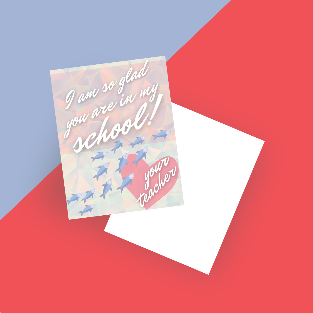 I Am So Glad You Are In My School Individual Notecard with Envelope