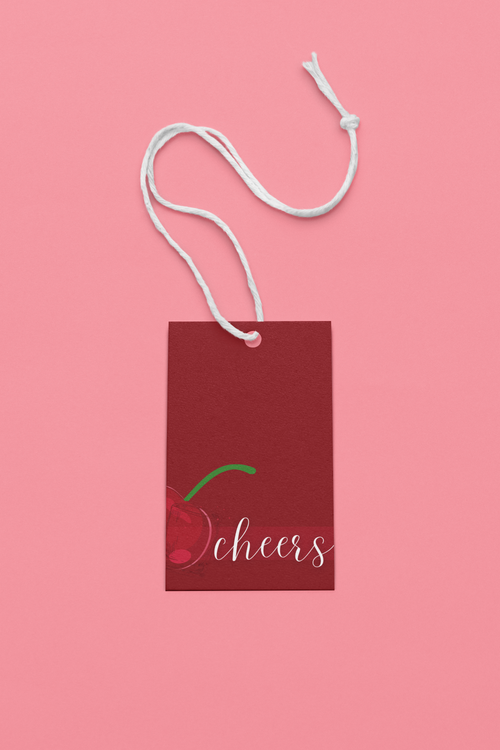 Cheers Spirit Gift Tags - Assorted Set of 5