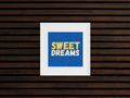 Sweet Dreams 5.5"d x 5.5" Square Print Wall Art