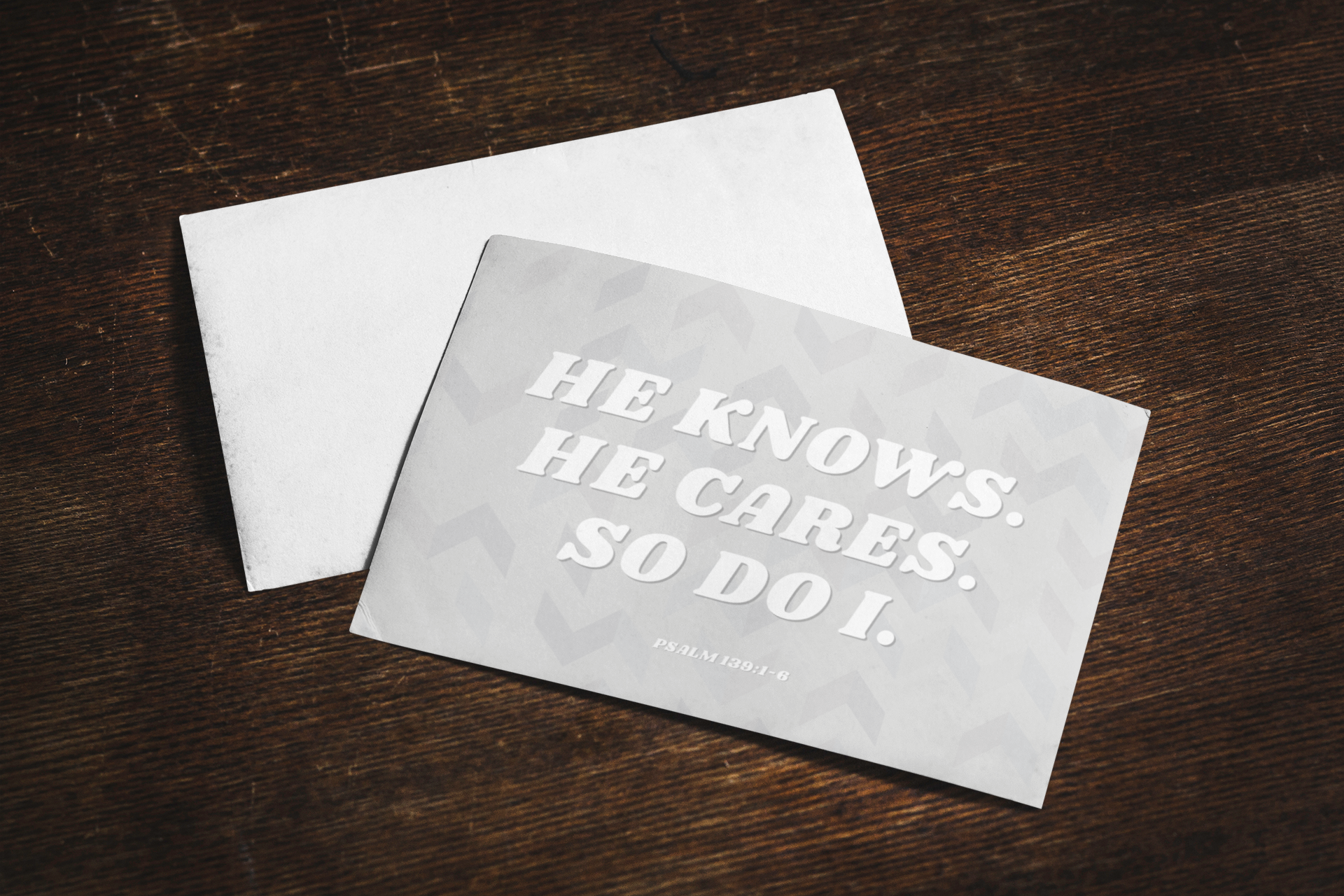 He Knows He Cares So Do I Notecard