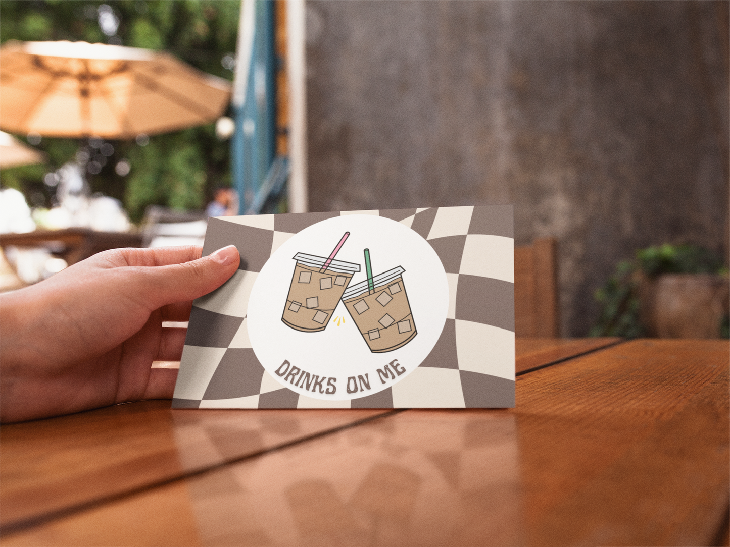 Let's Grab A Drink Notecard with Envelope